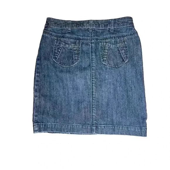 PILCRO AND THE LETTERPRESS WOMENS’S DARK WASH DENIM SKIRT•SIZE 27•PREOWNED• - Picture 6 of 7